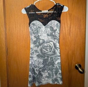 Arden B Black Lace Floral Women's Sleepwear